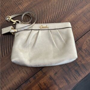 Coach Gold Wristlet